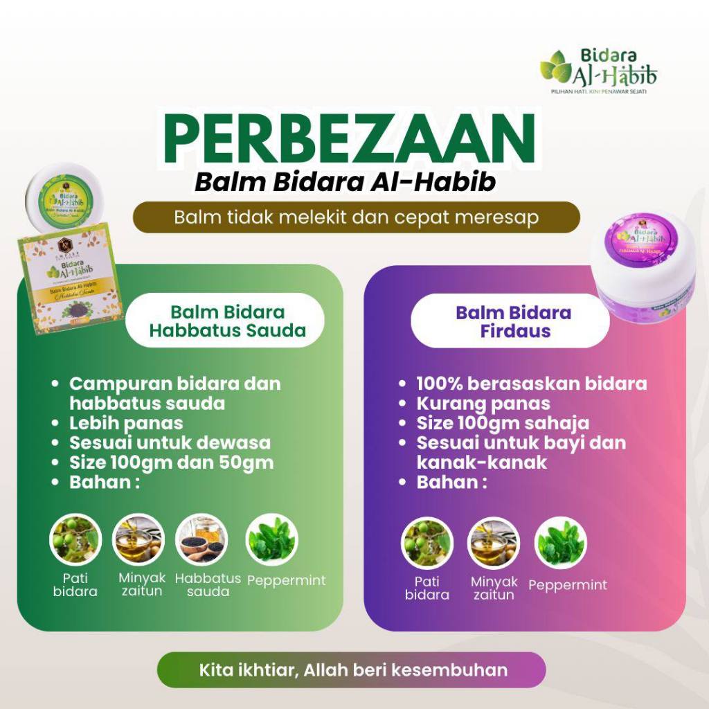 [BIDARA AL-HABIB] Balm Bidara Habbatus Sauda | Balm Bidara Firdaus Alhabib