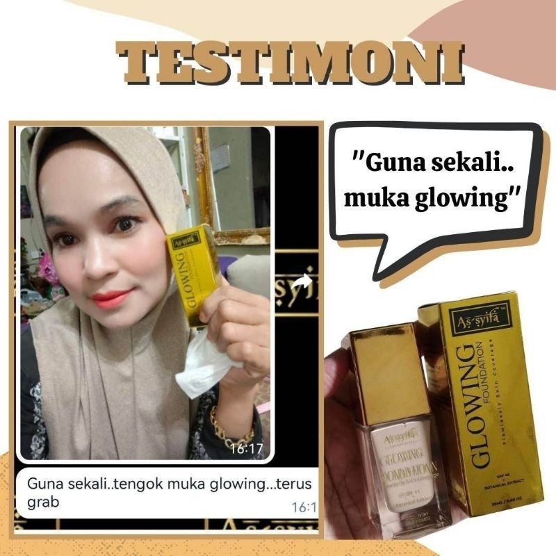 [BIDARA AS-SYIFA] GLOWING FOUNDATION ASSYIFA FULL SKIN COVERAGE kulit sekata