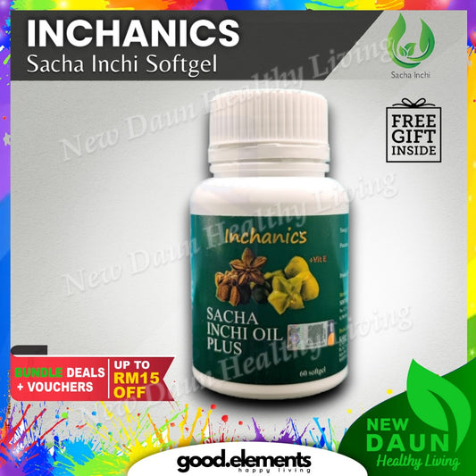[INCHANICS]  Sacha Inchi Oil KKM APPROVED Hologram (3 x 60 Biji Softgel)
