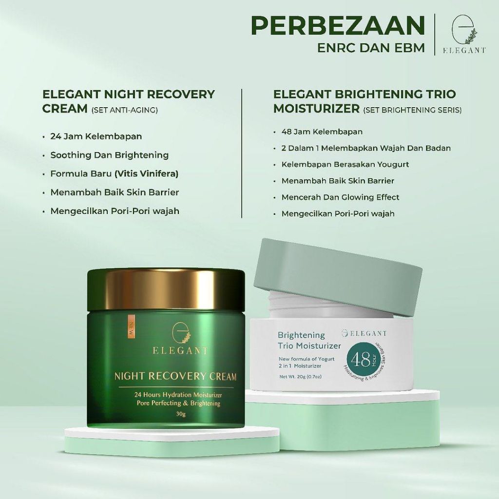 [ELEGANT] BRIGHTENING TRIO MOISTURIZER EBM New range [ELEGANT] Yogurt 2-in-1 | ENRC Night Cream