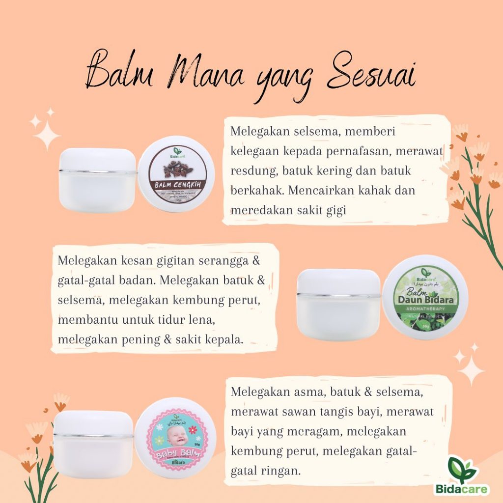 [BIDACARE] FULL LIST Bidara Ruqyah minyak angin syampu gel mandian balm aromatheraphy spray lotion
