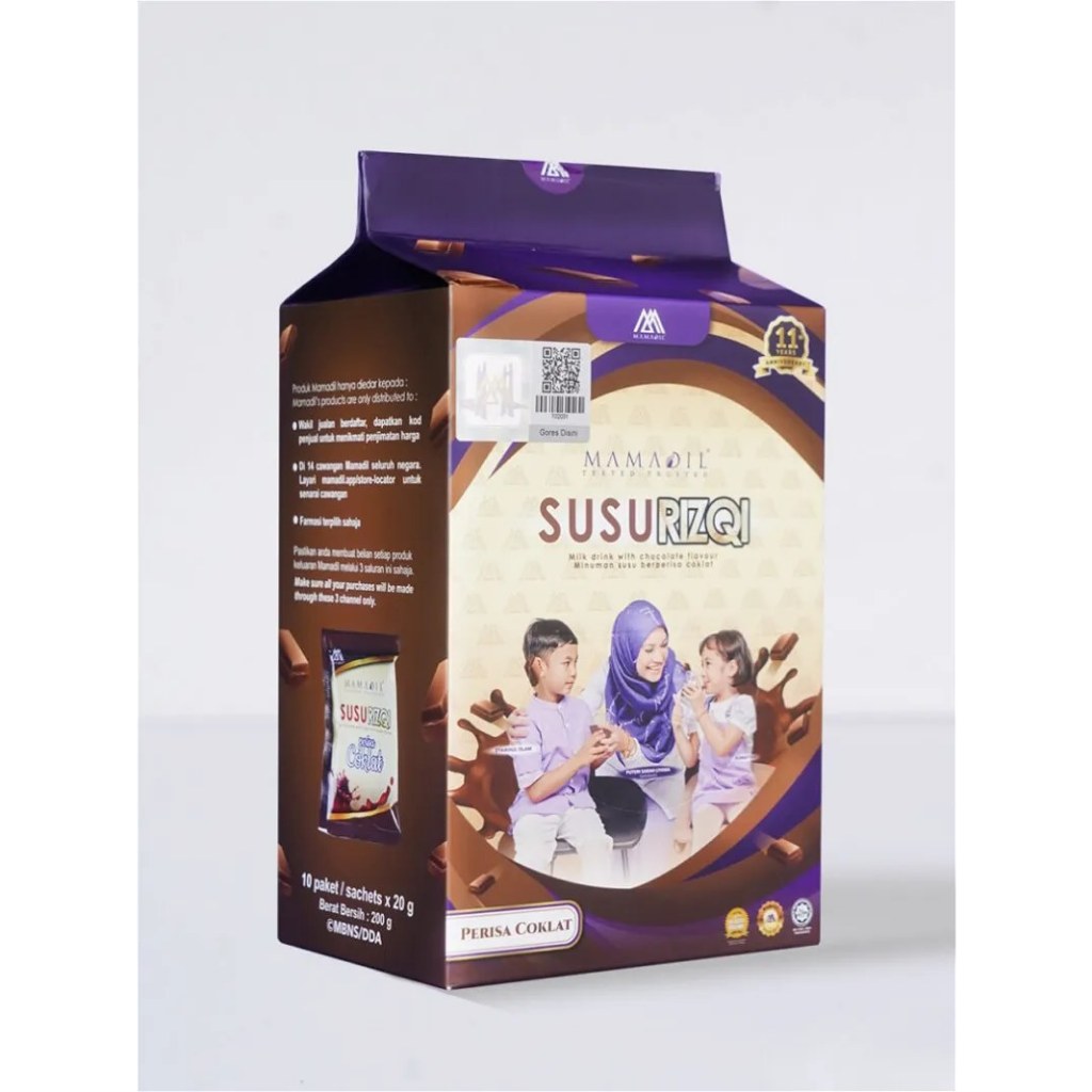 [MAMADIL] SUSU RIZQI Coklat Vanila Kurma Strawberi Sesuai untuk semua seawal 2 tahun & bantu ibu hamil