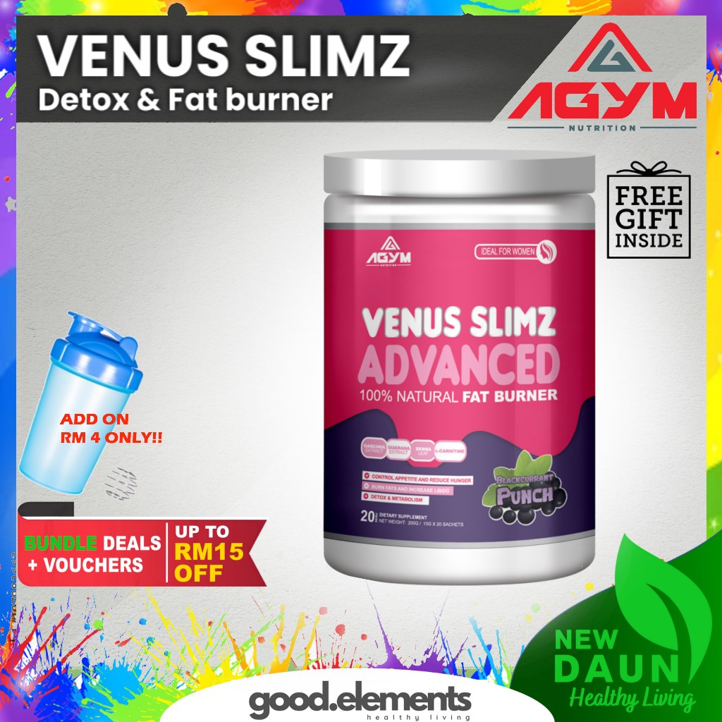 [AGYM NUTRITION] Venus Slimz Advanced 100% Natural Fat Burner 200g WOMEN HALAL Weight Loss