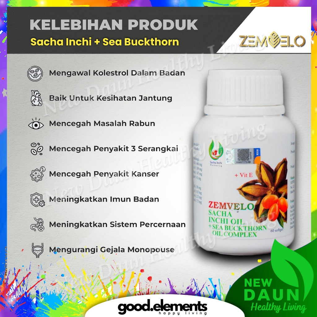 [ZEMVELO] SACHA INCHI OIL SEABUCKTHORN | TOCOTRIENOLS | HABBATUS SAUDA Softgel black cumin vitamin E