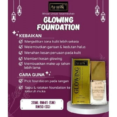 [BIDARA AS-SYIFA] GLOWING FOUNDATION ASSYIFA FULL SKIN COVERAGE kulit sekata