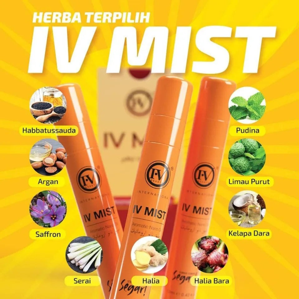[IVMIST] VIEMIS IV MIST IVMIST AROMATIC NANO OIL TERAPI PENAWAR 100% HERBA RESDUNG MIGRAIN SAKIT GIGI