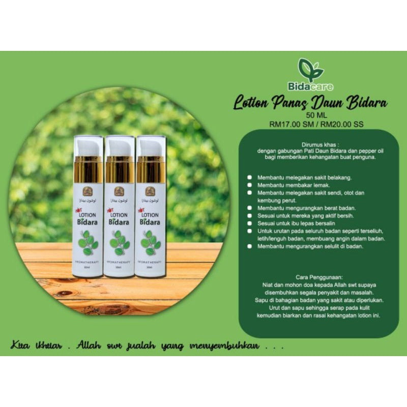 [BIDACARE] HOT LOTION BIDARA Losyen Panas 50ML urutan sendi ibu bersalin berpantang pelangsing