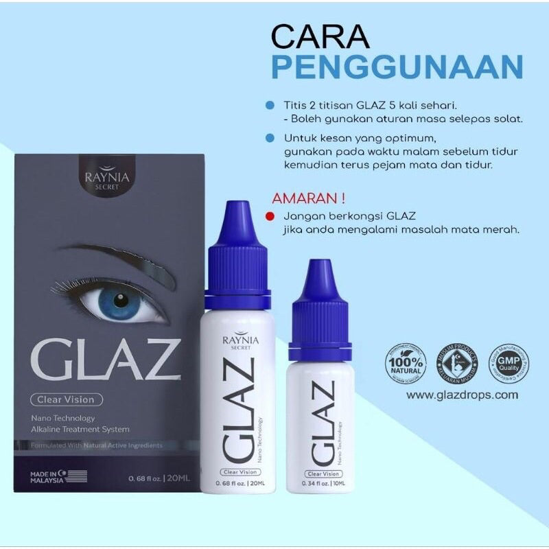 [GLAZ] EYE DROP PENAWAR MATA Katarak Rabun Pedih Gatal Resdung by RAYNIA SECRET