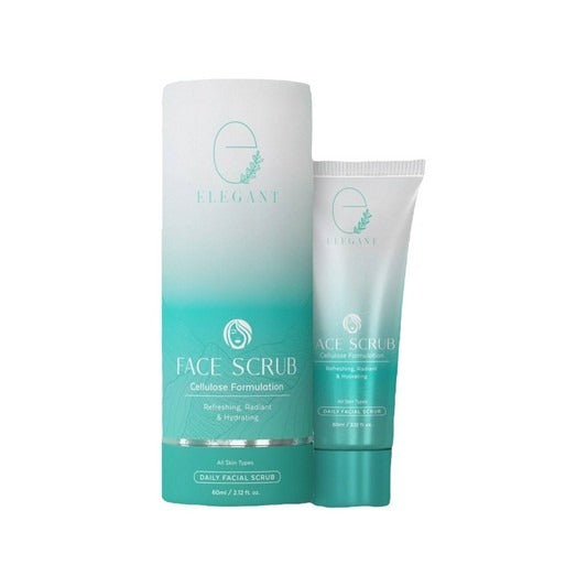 [ELEGANT] CELLULOSE FACE SCRUB (ECFS) Exfoliate Scrub Pori anti jerawat & penuaan deep cleansing