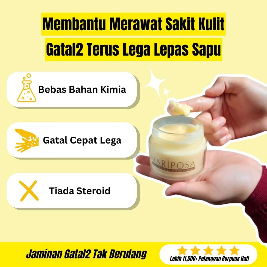 [MARIPOSA] Organic Herbal Salve Moisturizer - Kulit Gatal Eczema Psoriasis Kurap Black 30g Gold 50g Soap