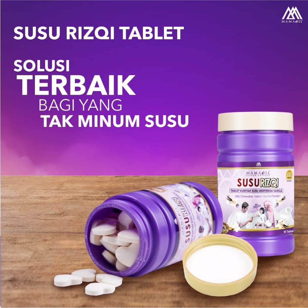 [MAMADIL] SUSU RIZQI Coklat Vanila Kurma Strawberi Sesuai untuk semua seawal 2 tahun & bantu ibu hamil