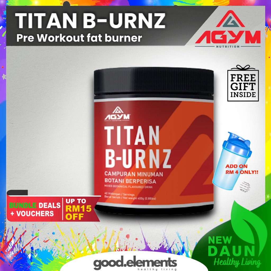 [AGYM NUTRITION] Titan Burn B-URNZ Burn Fat Burner HALAL PRE-WORKOUT 300g 30 servings