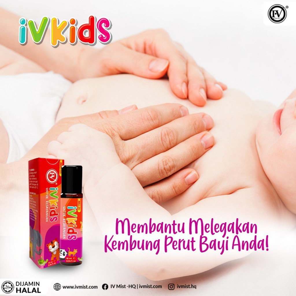 [IVMIST] IV KIDS (Kurang Panas) IVKIDS AROMATHERAPY NANO OIL MINYAK TELON BAYI BABY OIL IVMIST By IV BEAUTY
