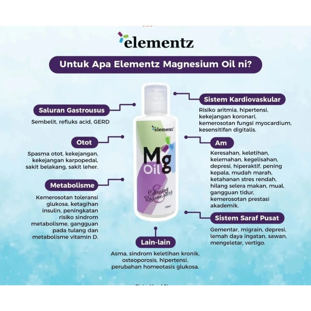 [ELEMENTZ] MG OIL Magnesium Oil pure natural Zechstein