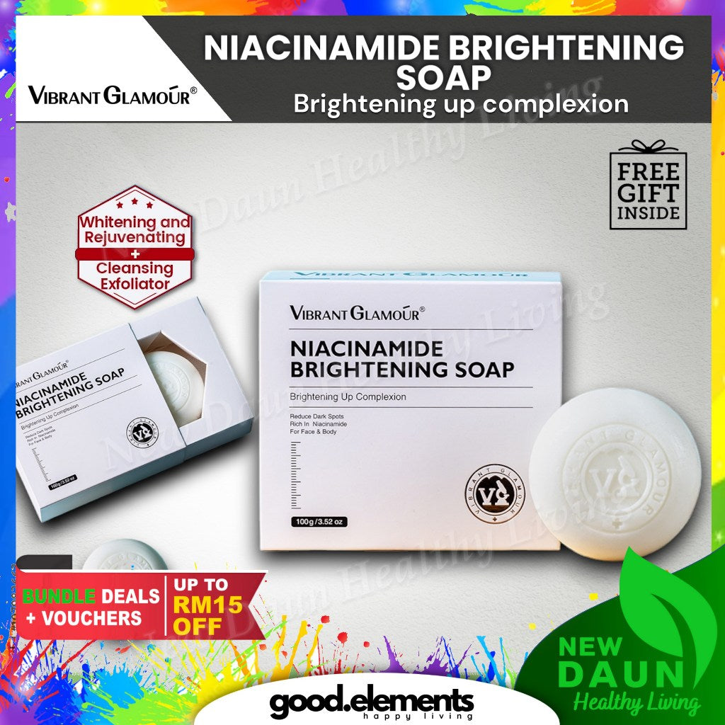 [VIBRANT GLAMOUR] NIACINAMIDE BRIGHTENING SOAP Deep Cleansing Face Body Wash
