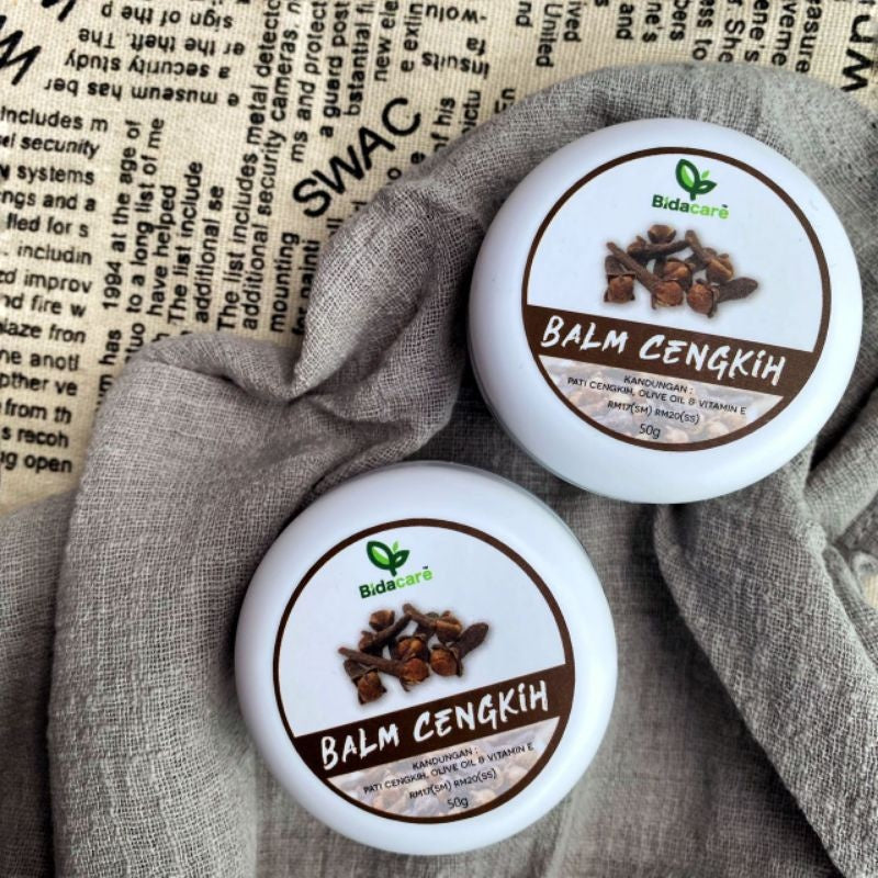 [BIDACARE] BALM CENGKIH Resdung Batuk Selsema Pernafasan Ruqyah 50g