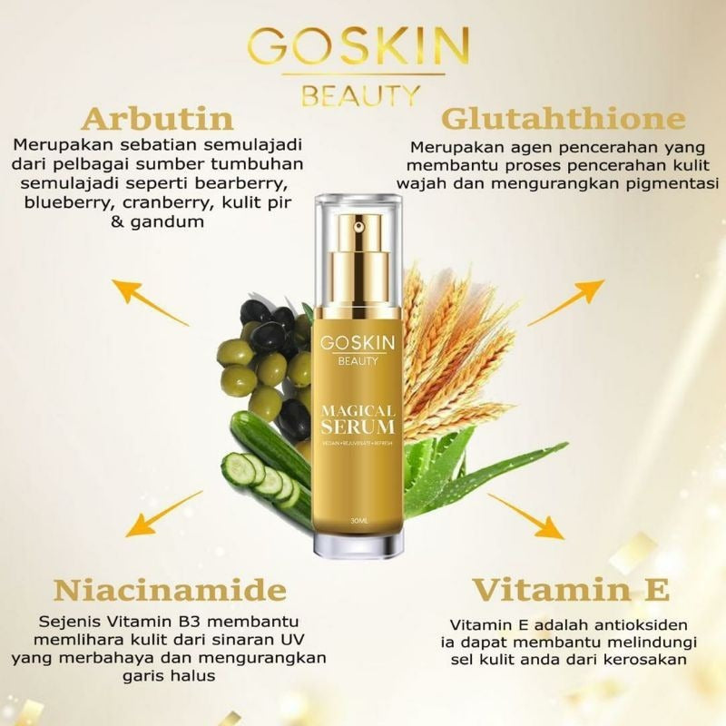 [GOSKIN BEAUTY] MAGICAL SERUM Go Skin Whitening Anti Aging Refresh | Cleanser