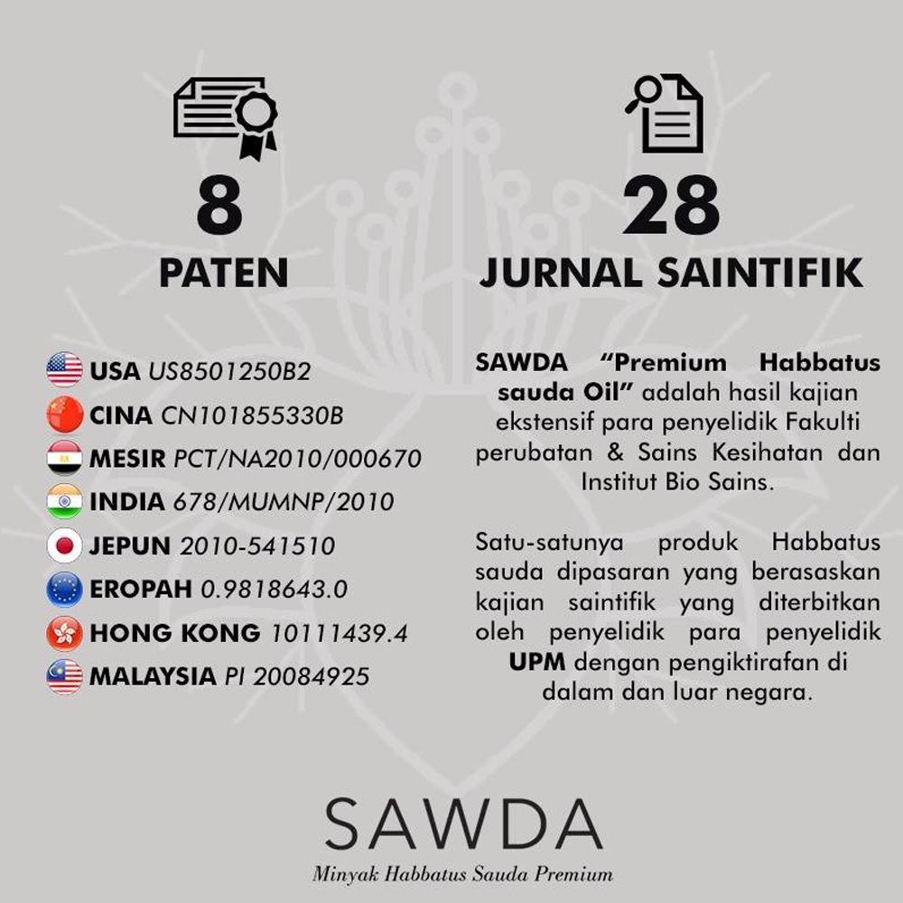 [SAWDA] UPM MINYAK HABBATUS SAUDA by HALAL2U Black Seed Oil Spray Premium Quality