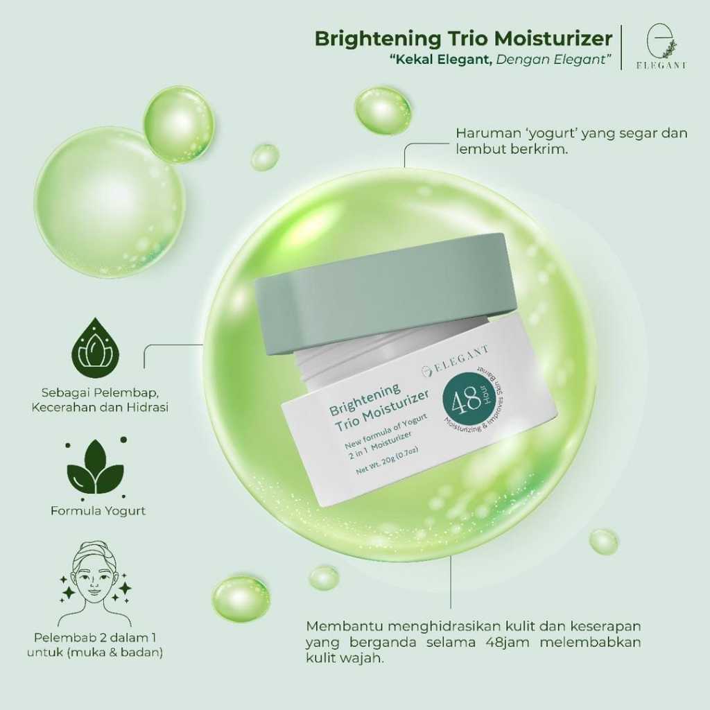 [ELEGANT] BRIGHTENING TRIO MOISTURIZER EBM New range [ELEGANT] Yogurt 2-in-1 | ENRC Night Cream