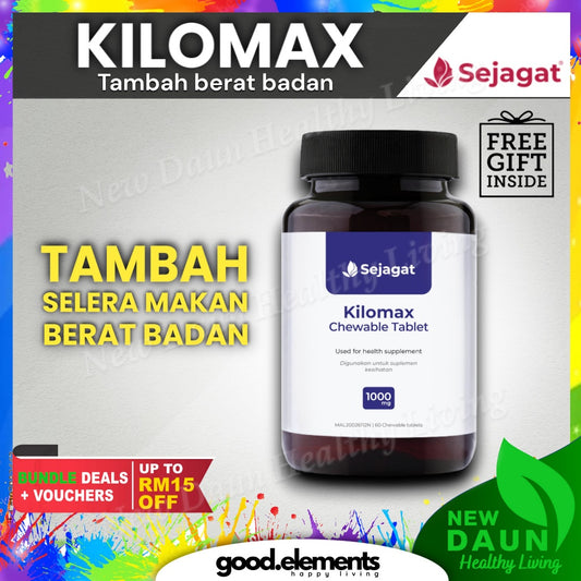 [SEJAGAT GLOBAL] KILOMAX Kilo Max Tambah Berat Badan Weight Gain Chewable 60 Tablet Naik Selera Makan