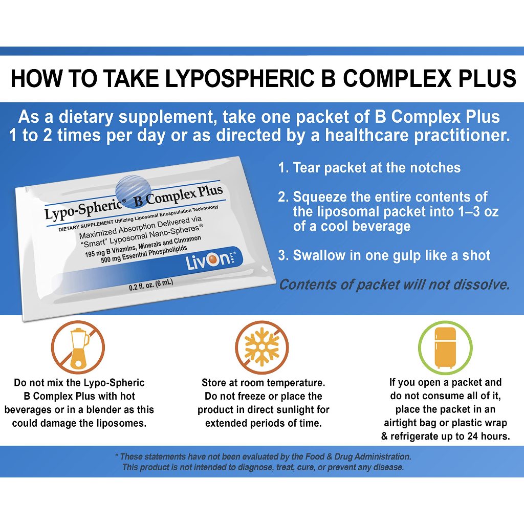 [LIVON LABS] Lypo-Spheric B Complex Plus Liposomal From USA Multifunction supplement (DISCOUNT!!)