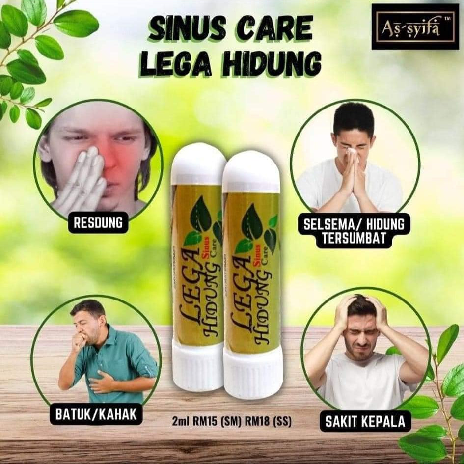 [BIDARA AS-SYIFA] SINUS CARE ASSYIFA (LEGA HIDUNG) CENGKIH INHALER Sakit kepala selsema batuk resdung