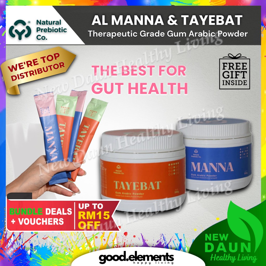 NPMT NATURAL ARABIC GUM PREBIOTIC AL MANNA TAYEBAT Therapeutic Grade Acacia Senegal Jar Sachet