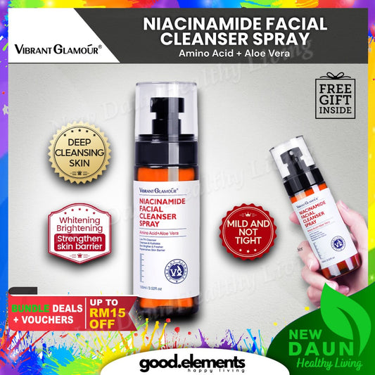 [VIBRANT GLAMOUR] NIACINAMIDE FACIAL CLEANSER SPRAY 4X Amino Acid Moisturize Oil Ctrl