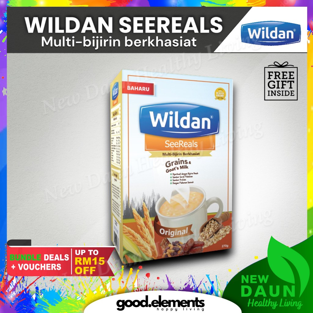 [WILDAN] SEEREALS Susu Kambing Cereals Minuman Multi-Bijirin Goat Milk Bijirin Kenyang Sarapan