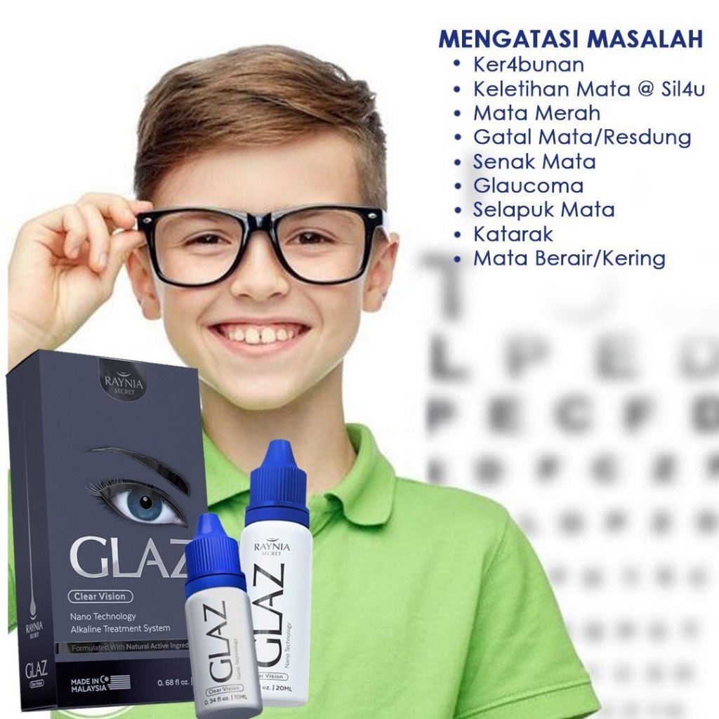 [GLAZ] EYE DROP PENAWAR MATA Katarak Rabun Pedih Gatal Resdung by RAYNIA SECRET