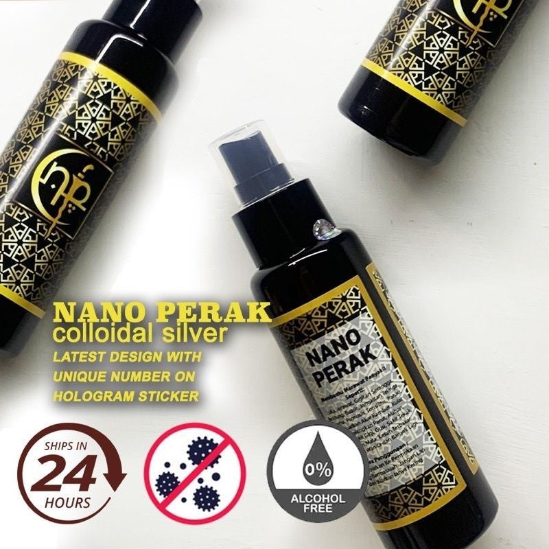 NANO PERAK Colloidal Silver disinfectant rawat jangkitan sanitizer bacteria panau gatal kayap eczema