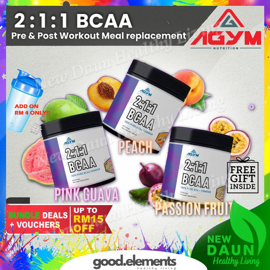 [AGYM NUTRITION] BCAA 2:1:1 100% Pure Unflavoured GREAT MUSCLE