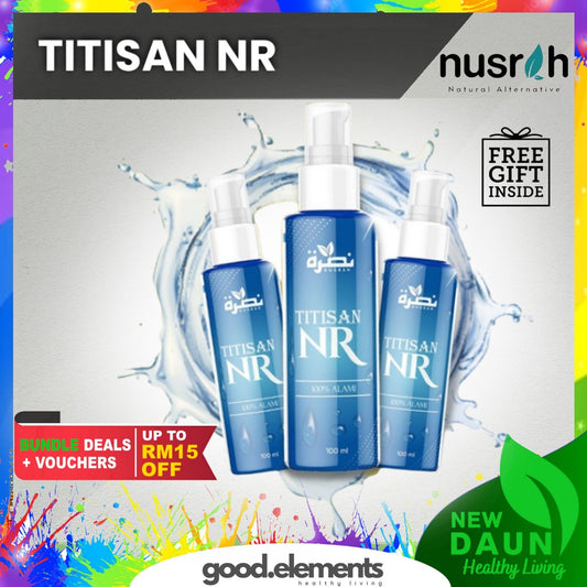 [NUSRAH] Titisan Terapi NR Alami Khasiat Air Alkali minum mandi luaran dalaman immune detox