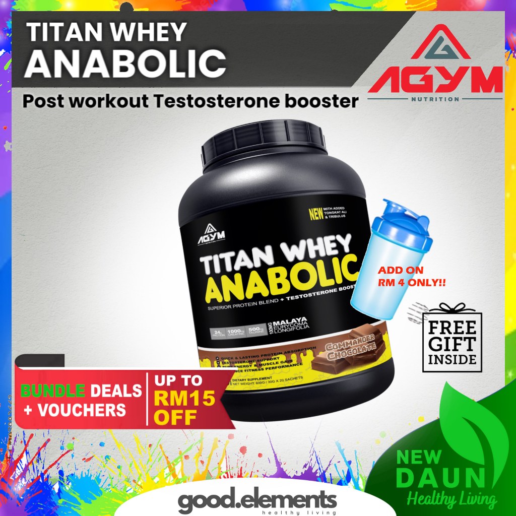 [AGYM NUTRITION] Titan Whey ANABOLIC Advance Protein 600g (20 sachets) HALAL ULTIMATE Pro Level