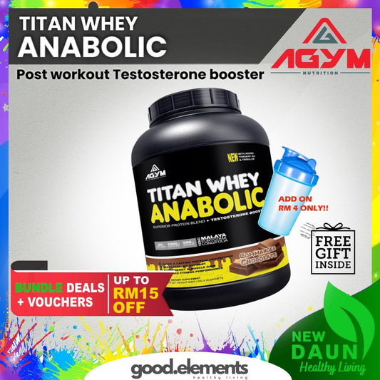 [AGYM NUTRITION] Titan Whey ANABOLIC Advance Protein 600g (20 sachets) HALAL ULTIMATE Pro Level
