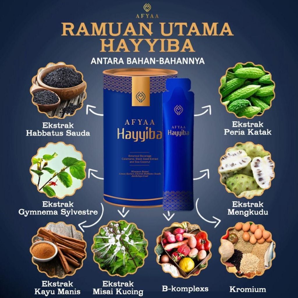 [AFYAA] HAYYIBA - Immune System Supplement, Diabetes, Lung