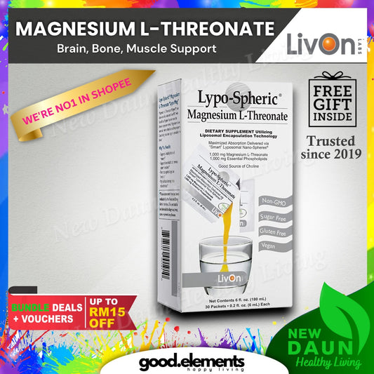 [LIVON LABS] Lypo-Spheric MAGNESIUM L-THREONATE liposomal from USA cognitive nerve bone muscle