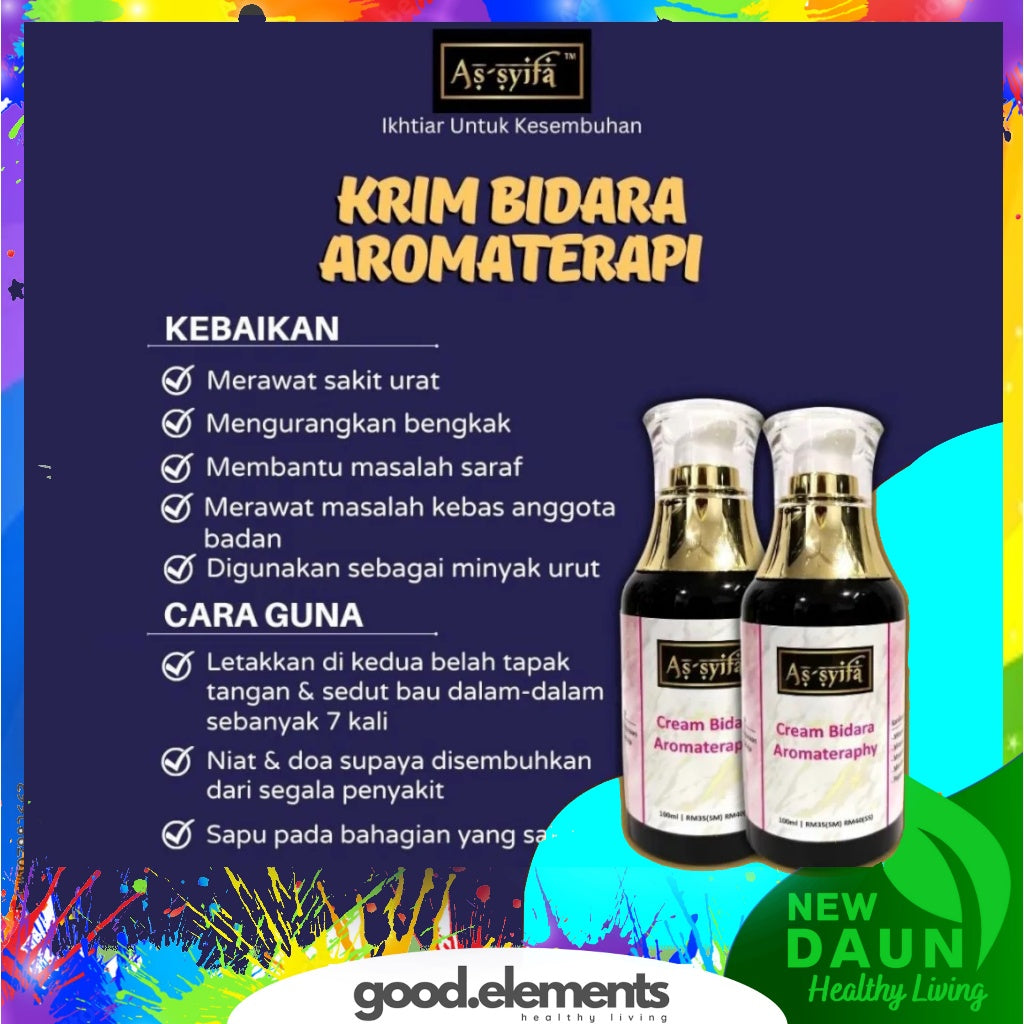 [BIDARA AS-SYIFA] KRIM BIDARA AROMATERAPI ASSYIFA strok kebas sakit lutut urat