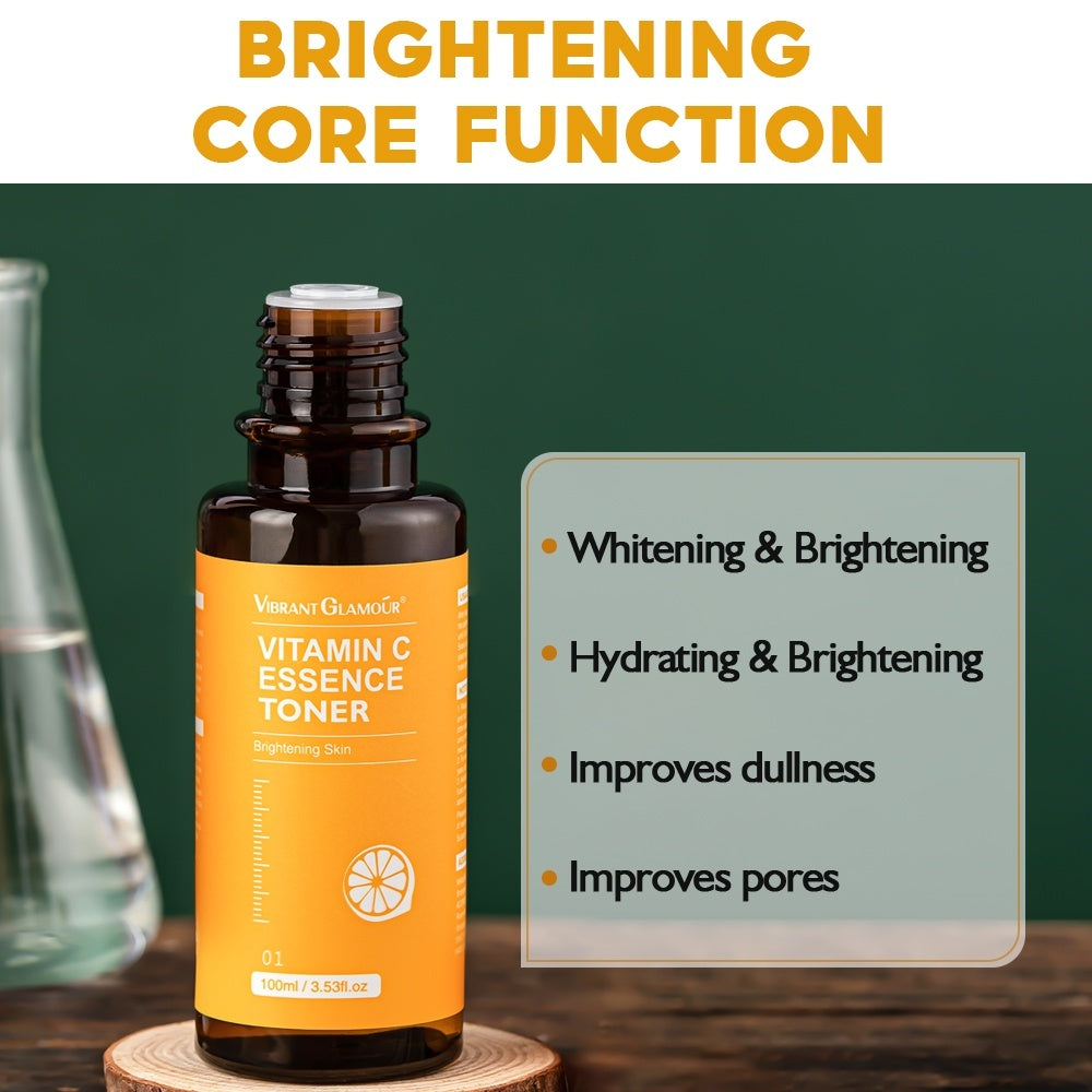 [FULL SET] [VIBRANT GLAMOUR] Retinol Vitamin C Face Cream Serum Essence Toner Set Anti-aging Whitening