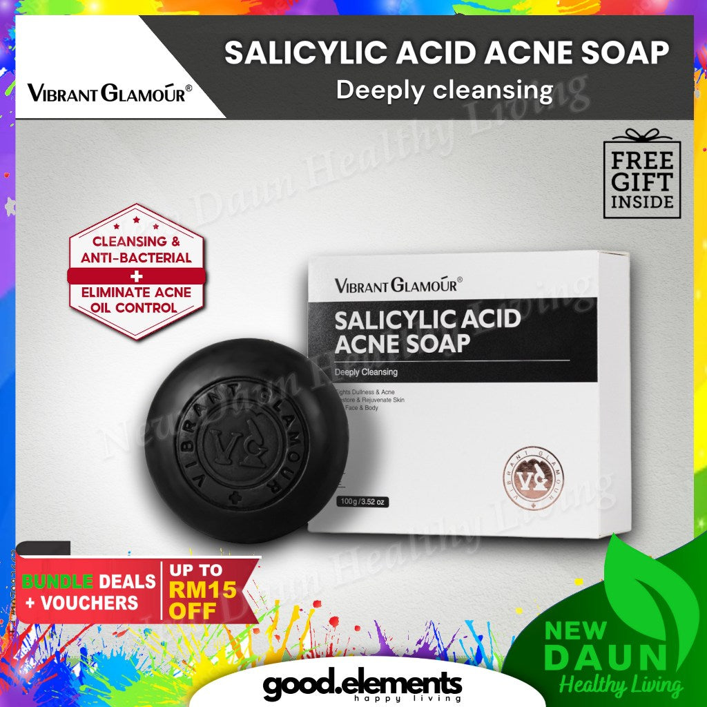 [VIBRANT GLAMOUR] Salicylic Acid Acne Soap Treatment Pore Exfoliating Foam Face Body