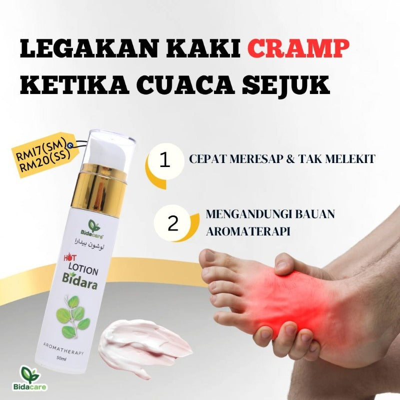 [BIDACARE] HOT LOTION BIDARA Losyen Panas 50ML urutan sendi ibu bersalin berpantang pelangsing