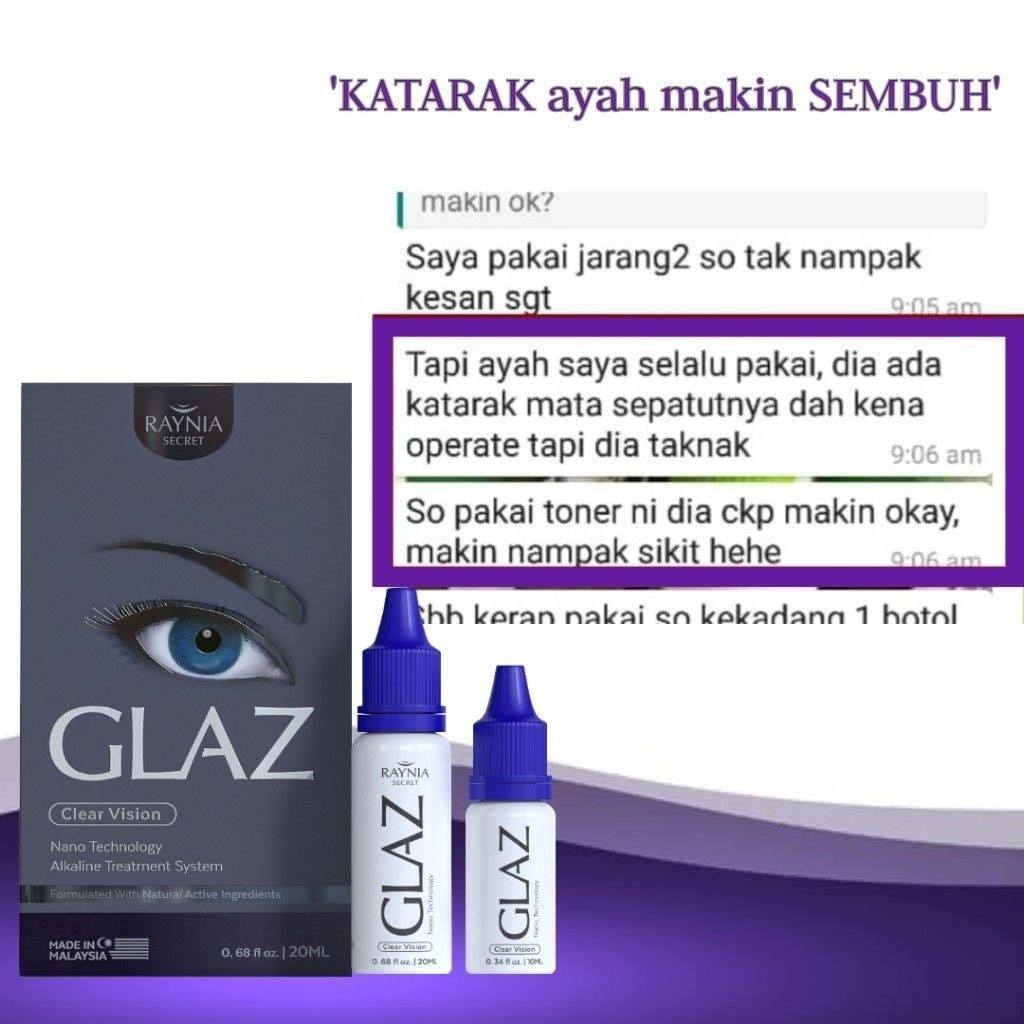 [GLAZ] EYE DROP PENAWAR MATA Katarak Rabun Pedih Gatal Resdung by RAYNIA SECRET