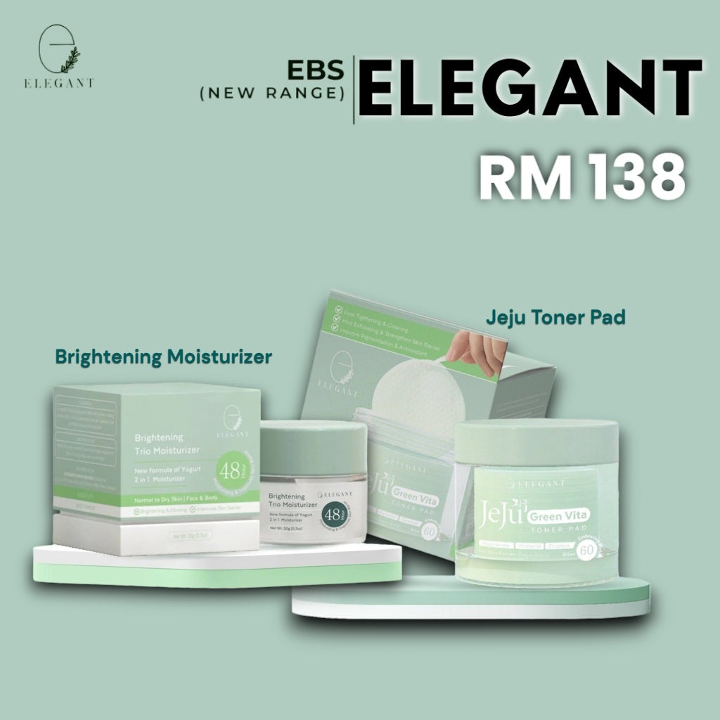 [ELEGANT] BRIGHTENING AND GLOWING SERIES (Sunscreen EBS | Moisturizer EBM | Toner Pad EJT)