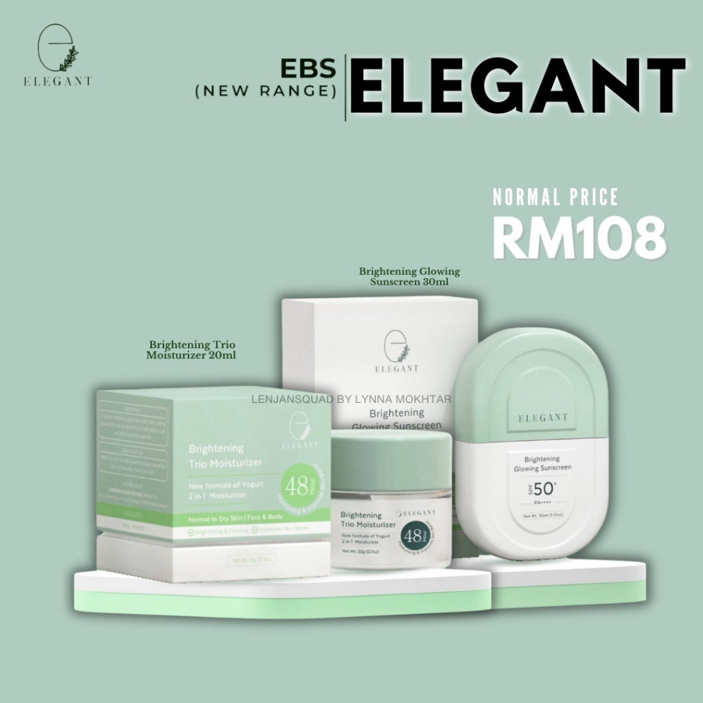 [ELEGANT] BRIGHTENING AND GLOWING SERIES (Sunscreen EBS | Moisturizer EBM | Toner Pad EJT)