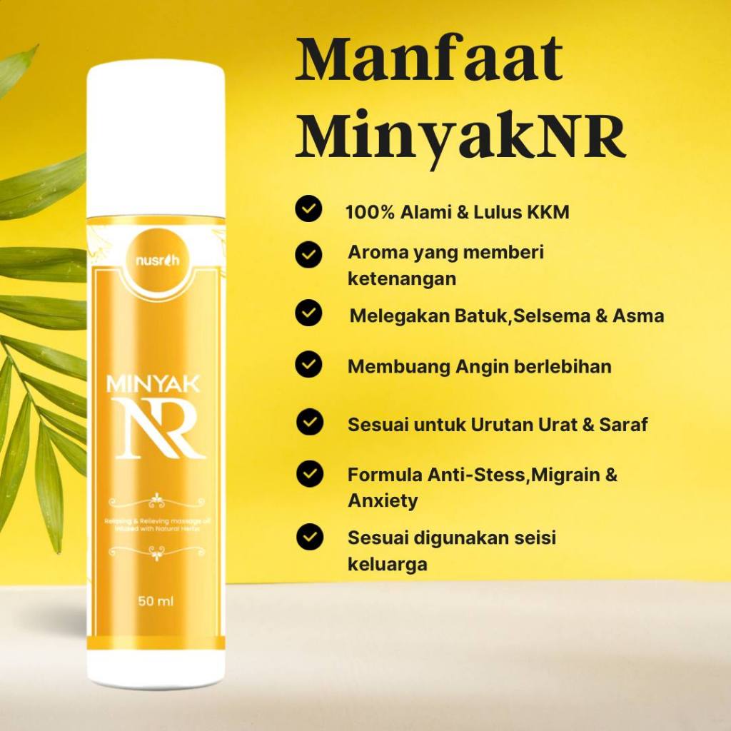 [NUSRAH] Minyak NR Terapi Ketenangan Anti Stress Packaging Baru