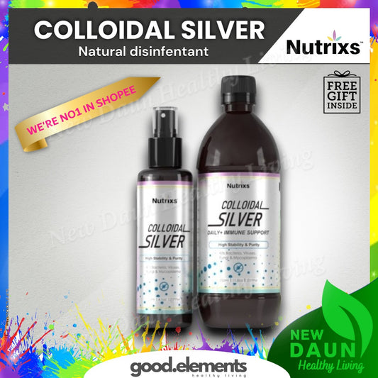 [NUTRIXS] Colloidal Silver 120ml/ 350ml Nutrix Silver (Nano Perak | Nano Silver)