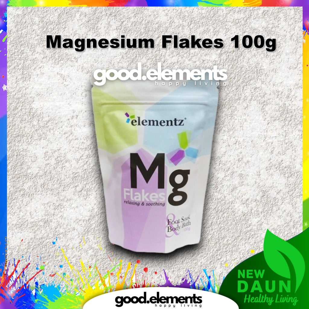 [ELEMENTZ] Mg Flakes Magnesium Flakes rejuvenating relax stress reliever pure natural Zechstein 100g