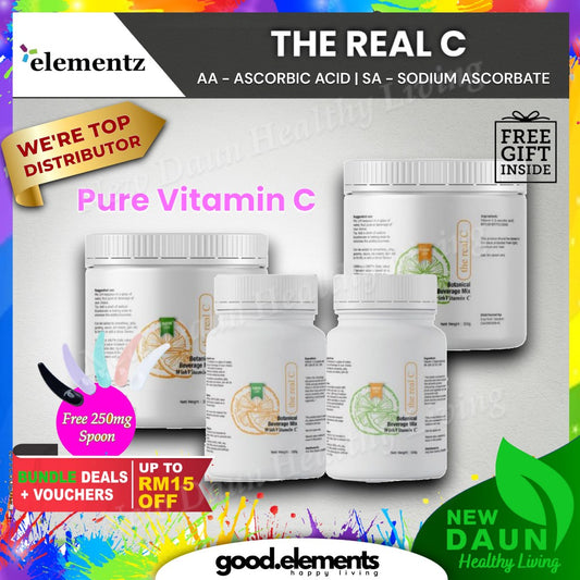 [REAL C] The Real C Pure Vitamin C Ascorbic Acid & Sodium Ascorbate Pharmaceutical Grade