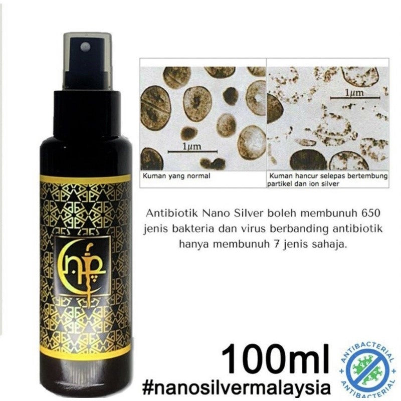NANO PERAK Colloidal Silver disinfectant rawat jangkitan sanitizer bacteria panau gatal kayap eczema