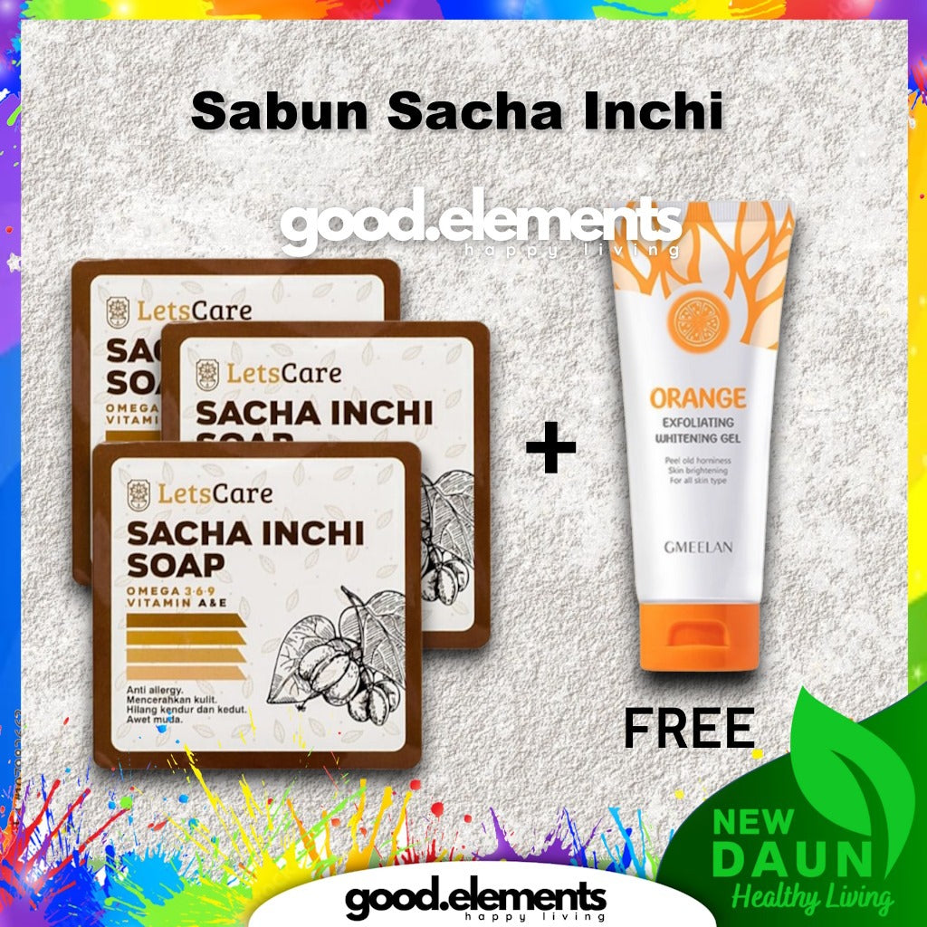 [LETSCARE] Sabun Sacha Inchi Soap ANTI AGE 80G💯ORIGINAL *FREE GMEELAN EXFOLIATE!